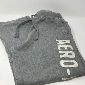 Aeropostale gray and white, size large sweat pants, women’s